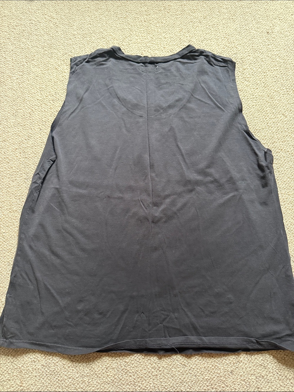 Lauren Moshi Dark Gray Graphic Muscle Tee with Red Lips and Dice - Picture 3 of 3